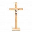Krzyż drewniany jasny z frezem 45 cm